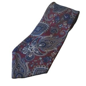 Mark Alexander Paisley Print Italian 100% Silk Tie